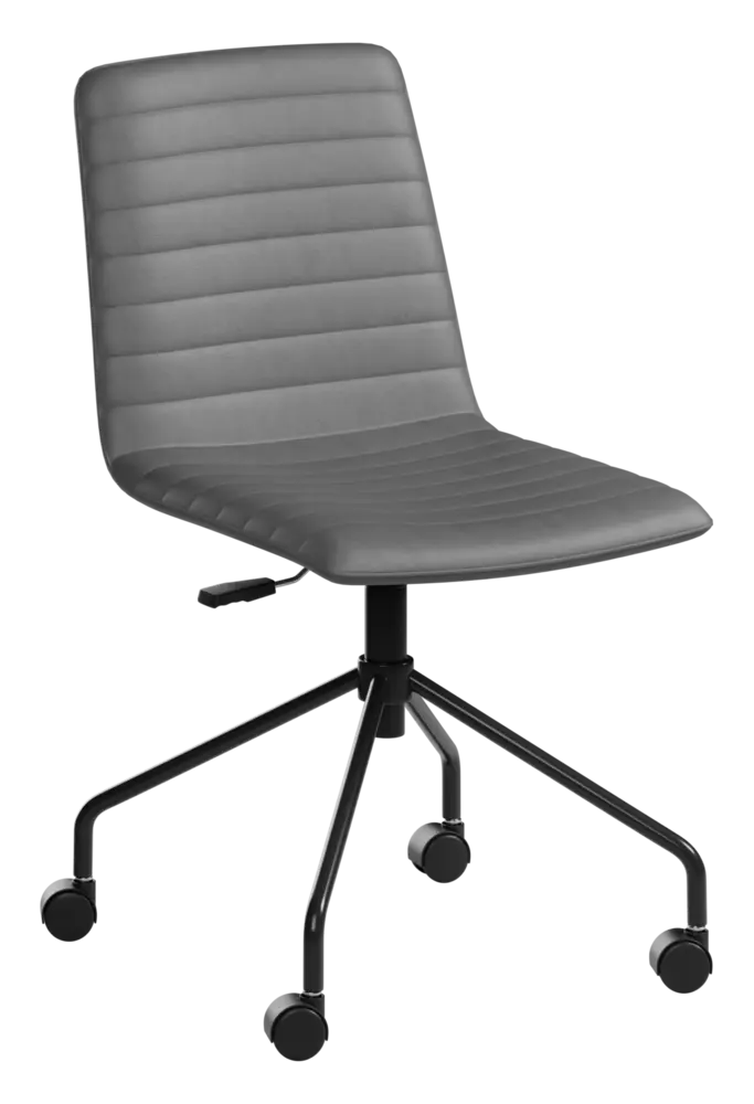 ARCA MOVE BLACK, židle kancelářská, ekologická kůže šedá